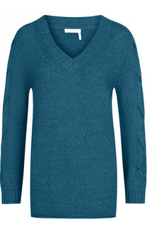 Вязаный пуловер с V-образным вырезом See by Chloé