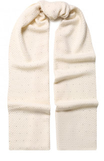 Кашемировый шарф фактурной вязки с отделкой стразами William Sharp