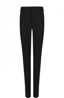 Однотонные шерстяные брюки со стрелками Saint Laurent