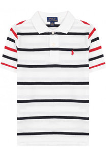 Хлопковое поло в контрастную полоску Polo Ralph Lauren
