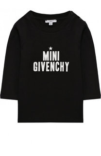 Хлопковый лонгслив с надписью Givenchy