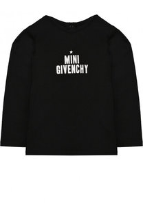 Хлопковый лонгслив с надписью Givenchy