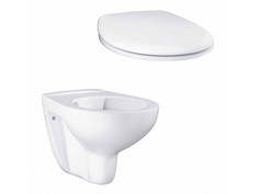 Подвесной безободковый унитаз GROHE Bau Ceramic с сиденьем без микролифта (NW0002)