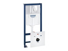 Система инсталляции для унитаза GROHE Rapid SL с панелью смыва Skate Air (3 режима), комплект 4-в-1 (1,13 м) (38750001)