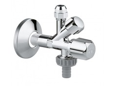 Угловой вентиль GROHE комбинированный 1/2″-3/8″ для подключения смесителей, хром (22035000)
