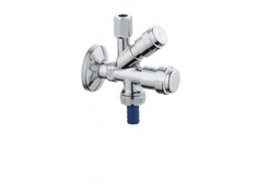 Угловой вентиль GROHE комбинированный 1/2″-3/8″ для подключения смесителей, хром (41070000)
