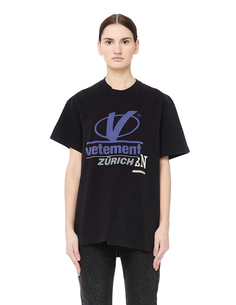 Черная футболка Cut Up Vetements