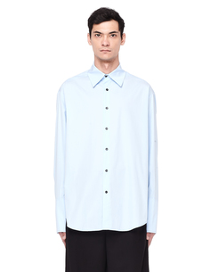 Голубая хлопковая рубашка Yang Li