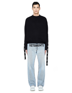 Хлопковая толстовка с лентами Vetements
