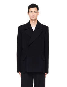 Черный шерстяной бушлат Ann Demeulemeester