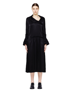 Черное платье с рюшами на манжетах Comme des Garcons CdG