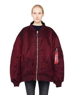 Бордовый двусторонний бомбер Alpha Industries Vetements