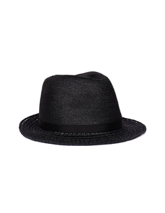 Черная соломенная шляпа Yohji Yamamoto