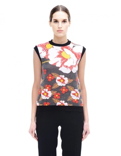 Топ из хлопка и нейлона Marni