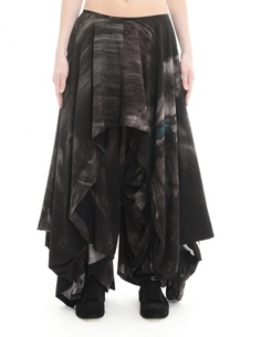 Брюки из хлопка и вискозы Yohji Yamamoto