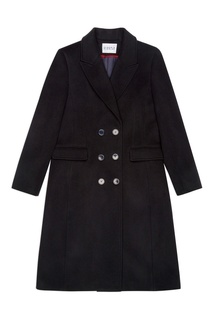 Черное пальто с двубортной застежкой Claudie Pierlot
