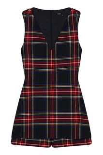 Короткий комбинезон в клетку Maje