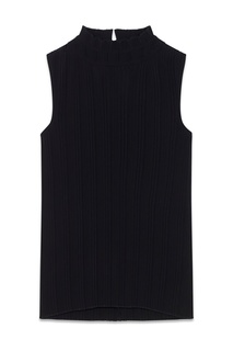 Черный топ с плиссировкой Maje