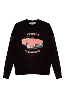 Черный лонгслив с принтом Etre Cecile