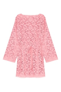 Розовое кружевное платье Gucci