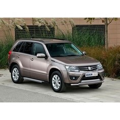 Пороги Silver new Rival для Suzuki Grand Vitara 5-дв. (2005-2016), 173 см, алюминий, F173AL.5502.2