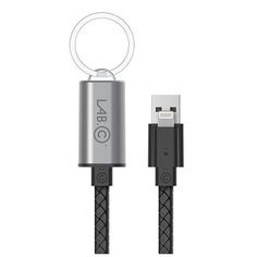 Кабель LAB.C USB на Lightning (черно-серебристый)