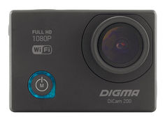 Экшн-камера DIGMA DiCam 200 1080p, WiFi, черный [dc200]