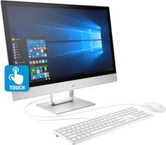 Моноблок HP Pavilion 24-x051ur, Intel Core i5 7400T, 8Гб, 1000Гб, 128Гб SSD, AMD Radeon 530 - 2048 Мб, Windows 10, белый [3es08ea]
