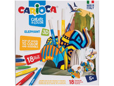 Набор для рисования Carioca Elephant 18 фломастеров + сборная подставка 42902 / 262574