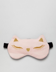 Маска для глаз в стиле кошачьей мордочки в мешочке ASOS DESIGN - Розовый