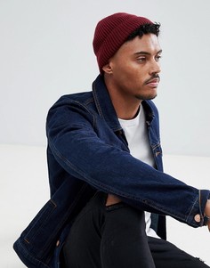 Бордовая шапка-бини ASOS DESIGN - Красный