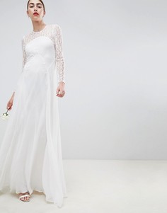 Платье с кружевными вставками ASOS EDITION Wedding - Кремовый