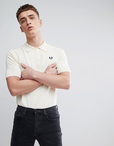 Кремовое вязаное поло с рукавами реглан Fred Perry REISSUES - Кремовый