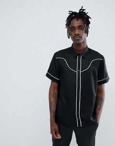 Рубашка в стиле вестерн с короткими рукавами Weekday Тonto - Черный
