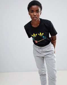 Свободная футболка с логотипом-трилистником adidas Skateboarding - Черный