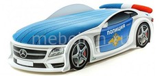 Кровать-машина Мерседес Полиция с подсветкой фар МебеЛев