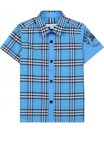 Хлопковая рубашка с воротником кент Burberry