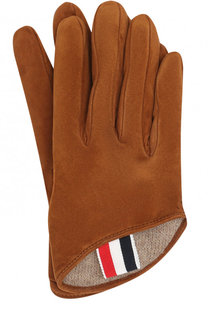 Замшевые перчатки с кашемировой подкладкой Thom Browne
