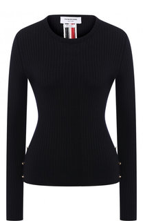 Шерстяной пуловер с круглым вырезом Thom Browne