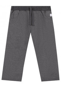 Брюки джерси прямого кроя с поясом на кулиске Il Gufo