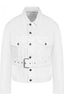 Джинсовая куртка с поясом и накладными карманами Proenza Schouler