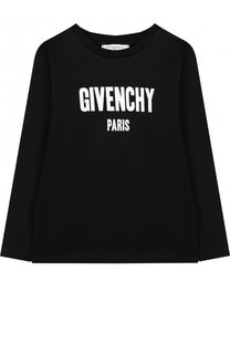 Хлопковый лонгслив с логотипом бренда Givenchy