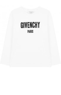 Хлопковый лонгслив с логотипом бренда Givenchy