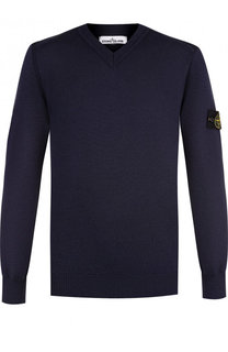 Шерстяной пуловер тонкой вязки Stone Island