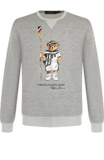 Хлопковый свитшот с принтом Polo Ralph Lauren