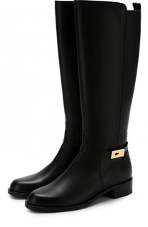 Кожаные сапоги Ingrid с декоративной пряжкой Bally
