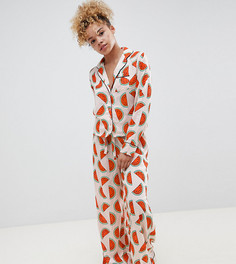 Пижамный комплект с брюками из 100% модала ASOS DESIGN Petite - Мульти