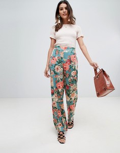Широкие брюки с цветочным принтом Vila - Мульти