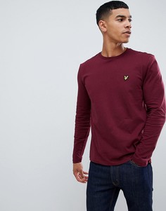 Однотонный лонгслив Lyle & Scott - Красный