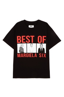 Черная футболка с принтом Mm6 Maison Margiela